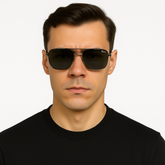 Blue & Brown Deep Avaitors Sunglasses