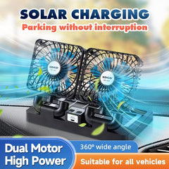 Dual Head Solar Fan Dual Head Solar Fan