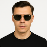 Classic Gold Frame Aviator Shades Sunglasses