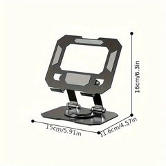 360° Rotating Metal Desktop Stand for Tablets and Phones