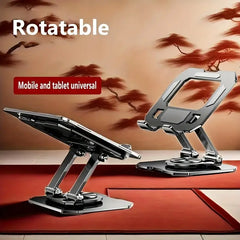 360° Rotating Metal Desktop Stand for Tablets and Phones