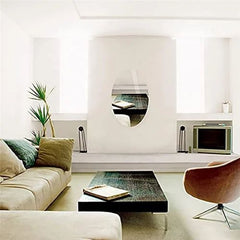 Oval Shape Mirror Wall Sticker