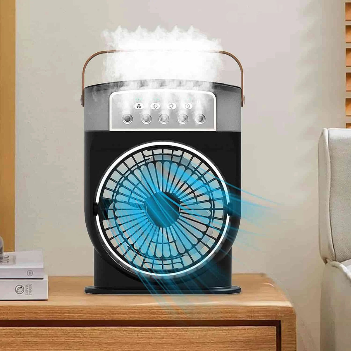 Portable Air Conditioner Humidifier Fan with Timing Function