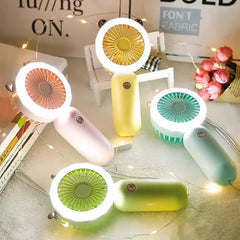 Mini Rechargeable fan with LED Light