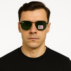 Round Green Lens Sunglasses