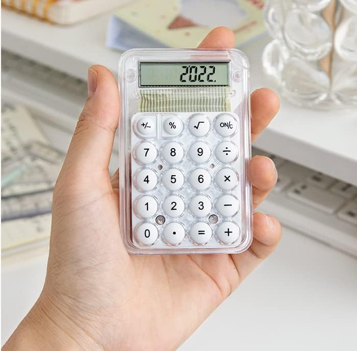 Mini Cute Calculator Transparent Calculator Portable Pocket Calculator for Students and Kids