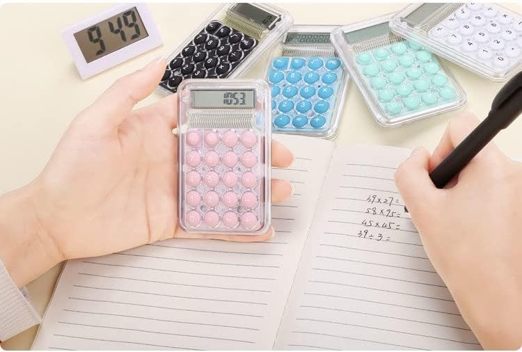 Mini Cute Calculator Transparent Calculator Portable Pocket Calculator for Students and Kids