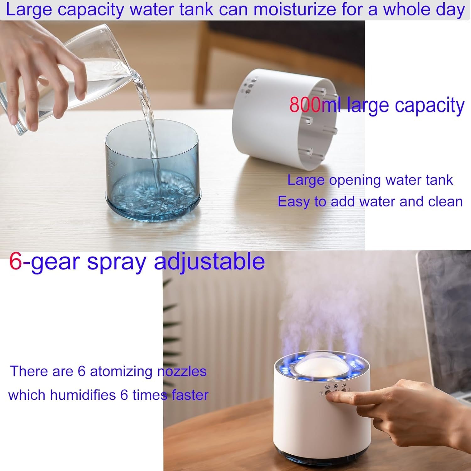 Cool Mist Humidifier With attractive Lights