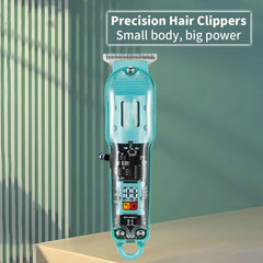 Rechargeable Transparent Body Led Display Professional Hair Clipper