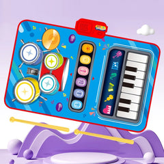 2 in 1 Electronic Kids Musical Drum Piano Play Mat