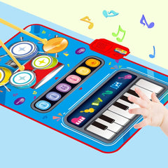 2 in 1 Electronic Kids Musical Drum Piano Play Mat