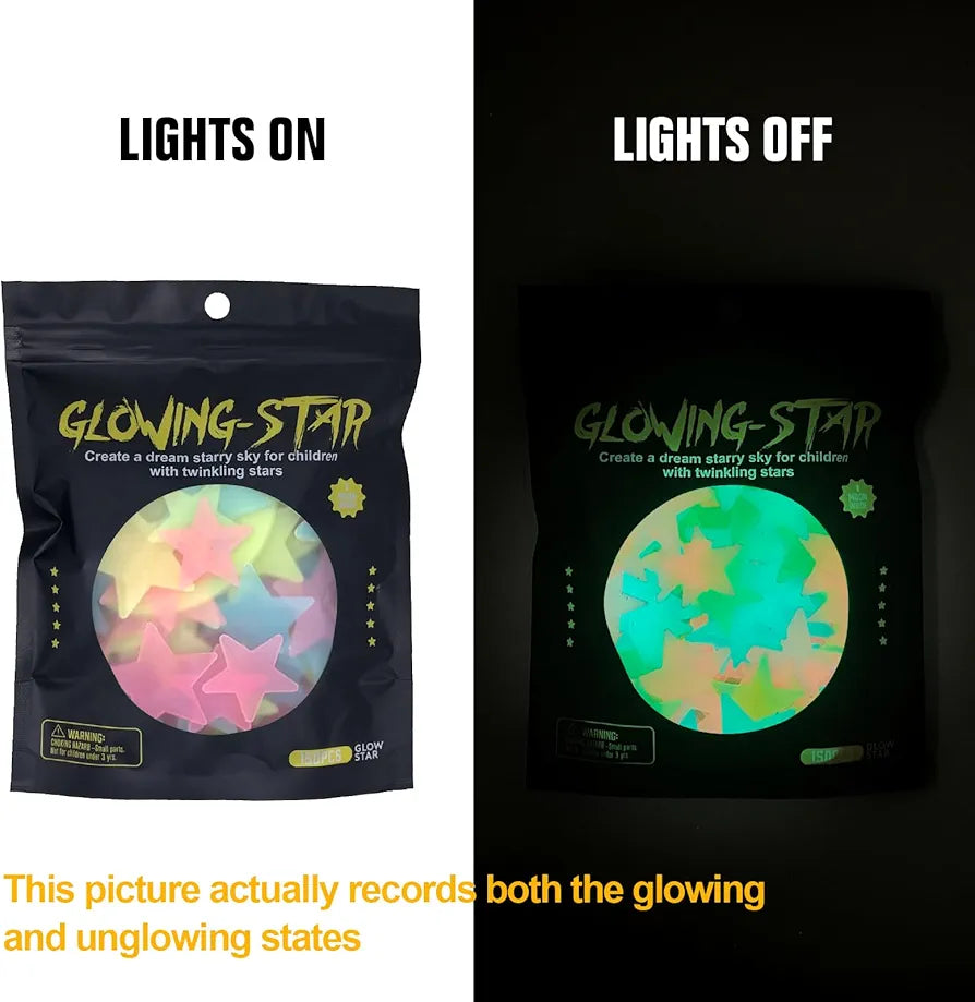 STAR LUMINIOUS WALL STICKERS GLOW IN THE DARK