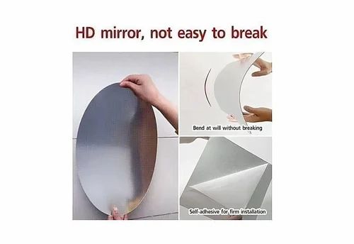 OVAL SHAPE MIRROR WALL STICKER