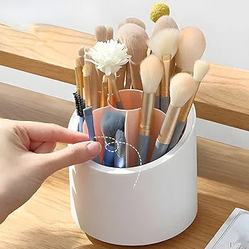 360 degree rotating makeup brush holder