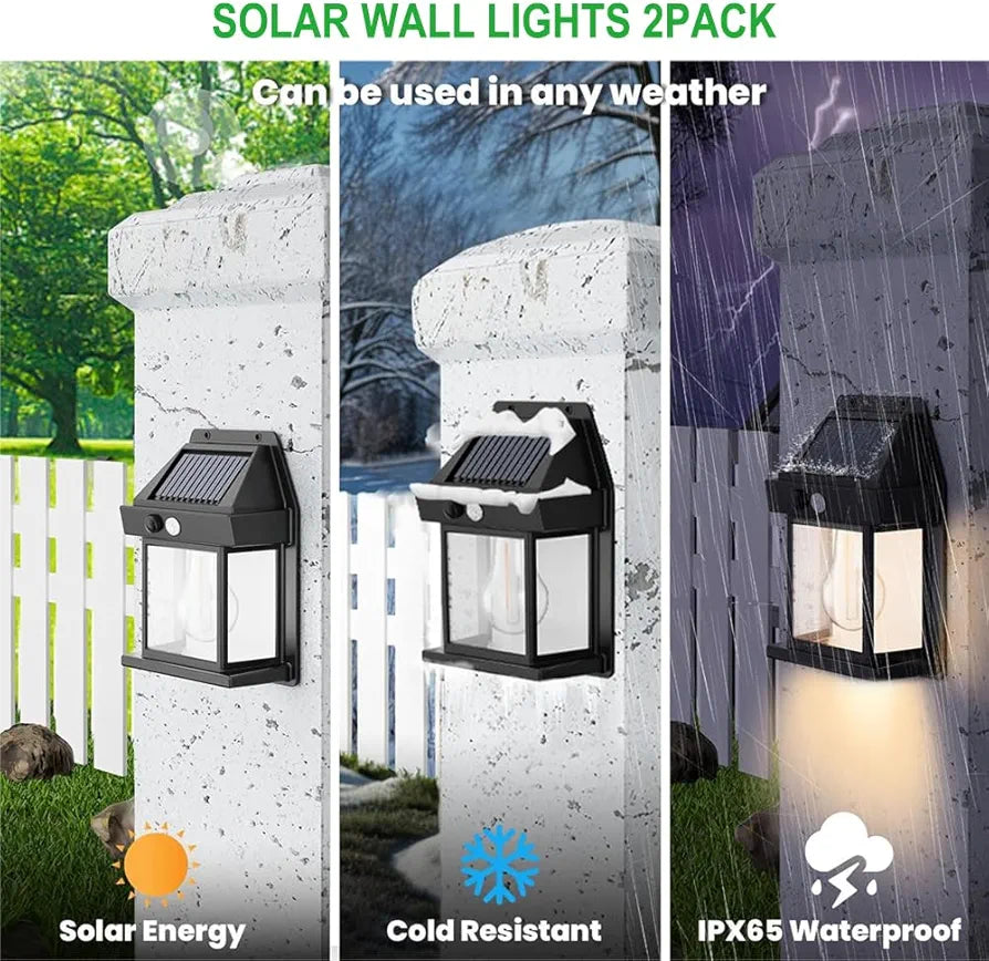 Single Bulb Solar Outdoor Wall Light