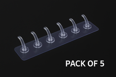 Crystal Clear Multi-Hook Organizer Strip (pack of 5)