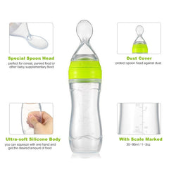 Baby Feeder with Attached Spoon