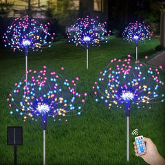 LED Solar Firework Light Waterproof Outdoor 8 Lighting Modes