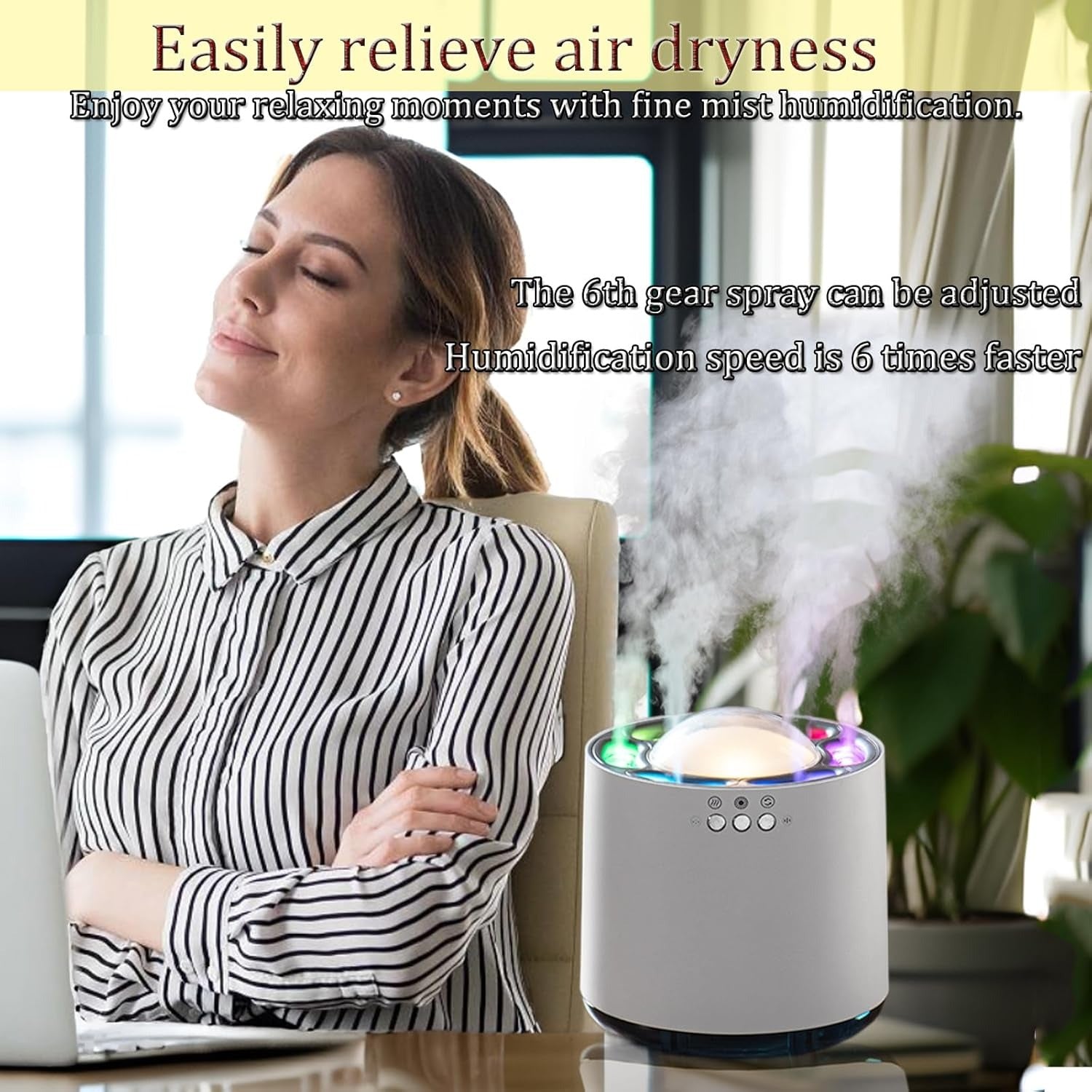 Cool Mist Humidifier With attractive Lights