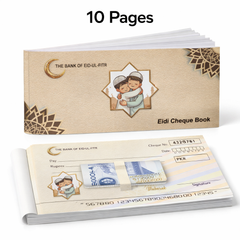 Eidi Cheque Book – 10 Pages | Cute Kids Eid Design