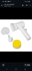 5 in 1 Magic Brush Electric Magic Brush Multifunctional Magic Brush with 5 Brush Heads Charging Cord for Home, Kitchen Tiles, Carpet Sink Wash Basin Bath Shower
