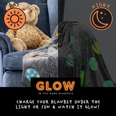 Outer Space Glow In The Dark Blanket