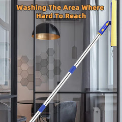 2-in-1 Squeegee & Sponge Mop Long Handle Window Cleaning Kit