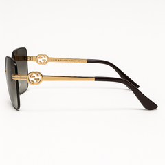 Gold Frame Gradient Sunglasses