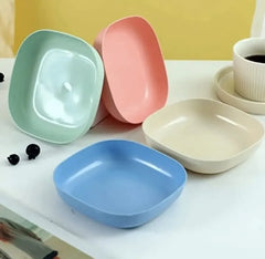 10pcs SQUARE SNACKS PLATES WITH STAND