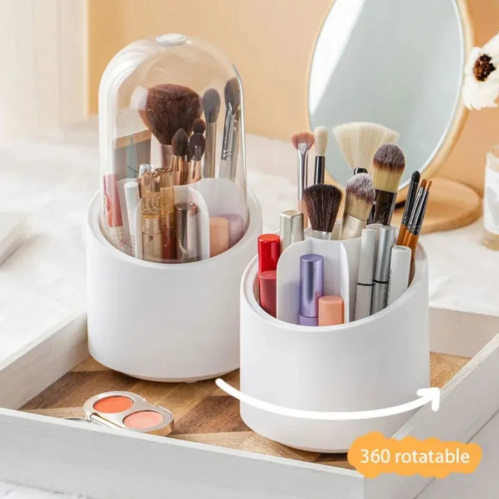 360 degree rotating makeup brush holder