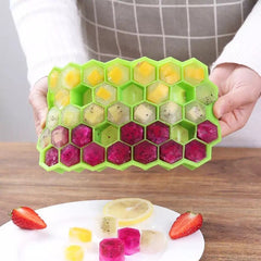 Silicone 37 Cells Hexagonal Ice Tray - Free Shipping