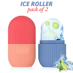 2pcs Ice Roller for Face and Eye, Silicone Ice Facial Roller