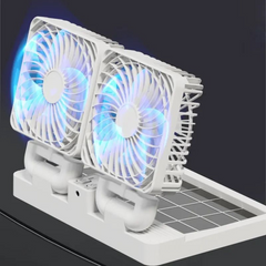 Dual Head Solar Fan