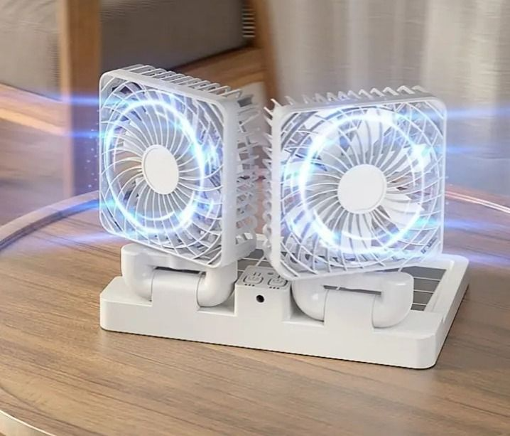 Dual Head Solar Fan