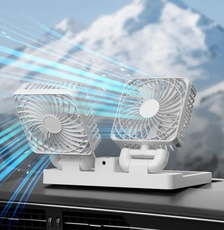 Dual Head Solar Fan